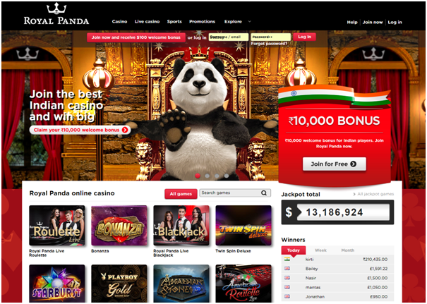 Royal Panda - The perfect online casino for Indians to play in INR