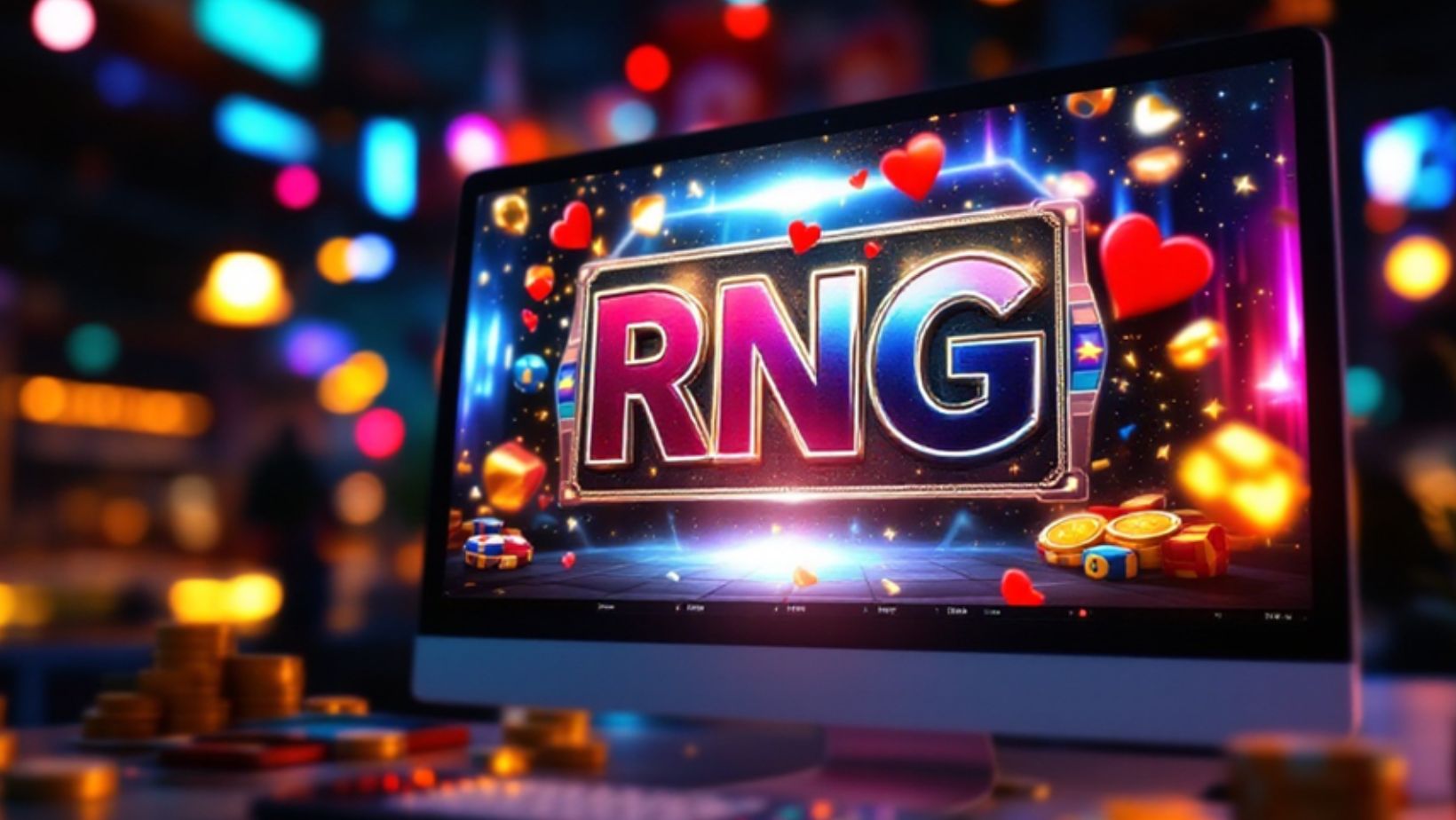 a computer screen with an online casino and the text RNG