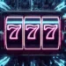 A slot machine with neon lightsAI-generated content may be incorrect.