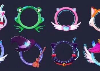 Round animal character game avatars design